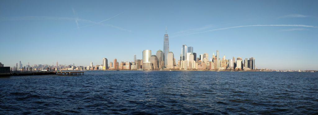 New York skyline and Hudson River