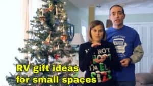 Man and woman with Christmas tree