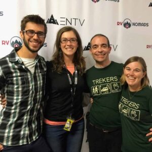 Tom and Cait from Mortons on the Move with Ari and Jessi from Trekers at NomadFEST 2018