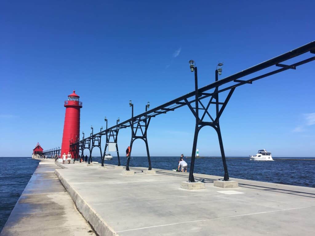 Grand Haven Lighthouse and channel